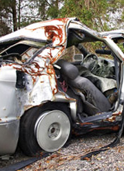 Bad Accident, Smashed Car Bad Accident, Smashed Car